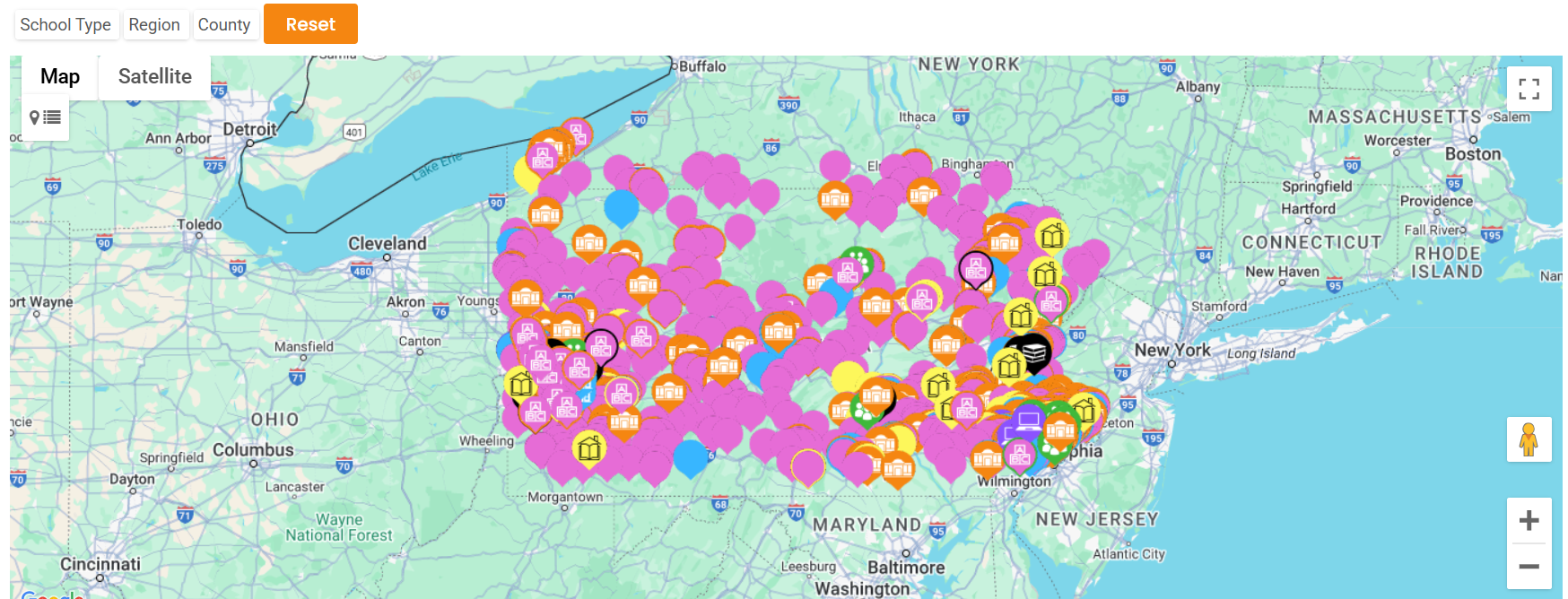 Educator Directory Map