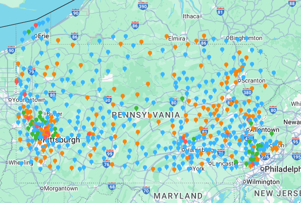 PSSA Proficiency Map